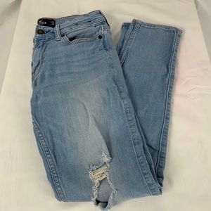 Hollister Distressed Blue Skinny Jeans Size 26 W 30 L